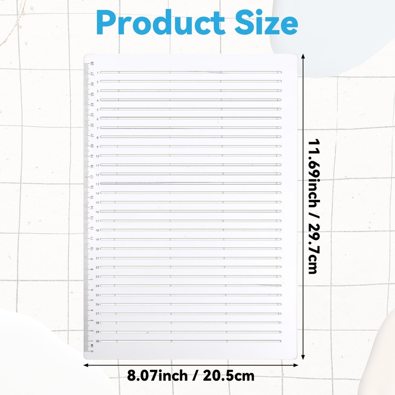 1 PCS Plastic A4 Straight Line Stencil Template, 11.7"× 8.1"