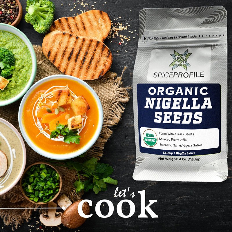 Spice Profile USDA Organic Nigella Seeds, Lab Tested for Heavy