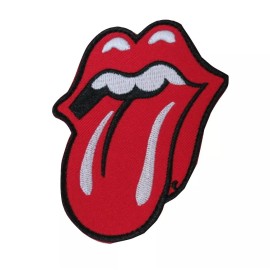 TrendyLuz Rolling Stone Tongue Retro Music Embroidered Hook and Loop Patch