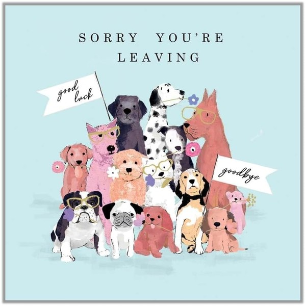 Hammond Gower Sorry You're Leaving Card - Group of Dogs