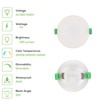 4-Pack LED Ceiling Light LED Recessed Downlight Kit 72mm Cutout