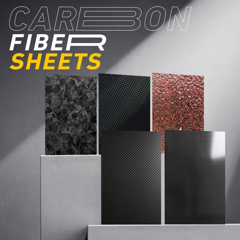 FANCYWING 240X240MM Forged Carbon Fiber Sheet, 4.0MM Thickness Carbon Fiber