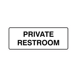 Signs ByLITA Standard Private Restroom Sign(White) - Large