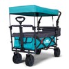 TMZ Collapsible Folding Outdoor Utility Wagon with Removable Canopy -