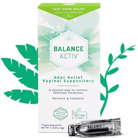 Balance Activ | Odor Relief Vaginal Suppository for Women | Works Naturally to Rapidly Relieve Unpleasant Odor and Restore Feminine Freshness