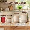ALSKHEAS Ceramic Canister with Airtight Seal Bamboo Lid, Two-tone Kitchen