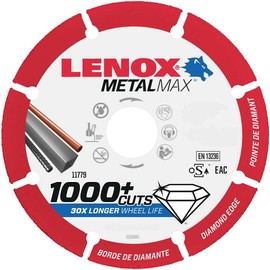 LENOX METALMAX Diamond Edge Cutoff Wheel, 125 x 22.3 x 1.3 for Angle Grinder