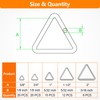 BEYOURD 5/8 inch Metal Triangle Rings, Solid Welded Stainless Steel
