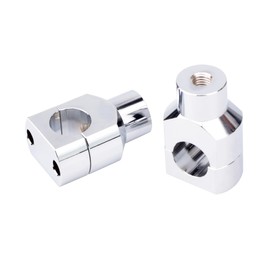 ROUND 1" Handlebar Bar Risers Motorcycle Bar Clamps Compatible with Harley Handle Bar Riser Extension Kit Chrome