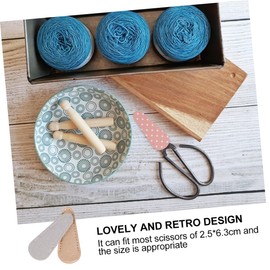 Healeved Scissors Leather Safety Cover Embroidery Scissors Covers Easy Storage and Lightweight Design