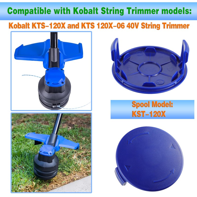 CDDCWZ 2-Pack Weed Eater Spool Cap Cover Compatible with Kobalt