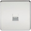 Knightsbridge SF7300PC Screwless Telephone Master Socket, Polished Chrome, Set of