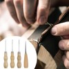 Kioiner 4 Pcs Scratch Awl with Wooden Handle, Gourd Shape