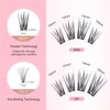 ALLOVE Eyelash Clusters Individual Eyelashes D Curls 14mm 84 Pieces
