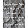 Iconikal 60-Sheet Gift Wrap Tissue Paper 20x20-Inch (Black) Premium for
