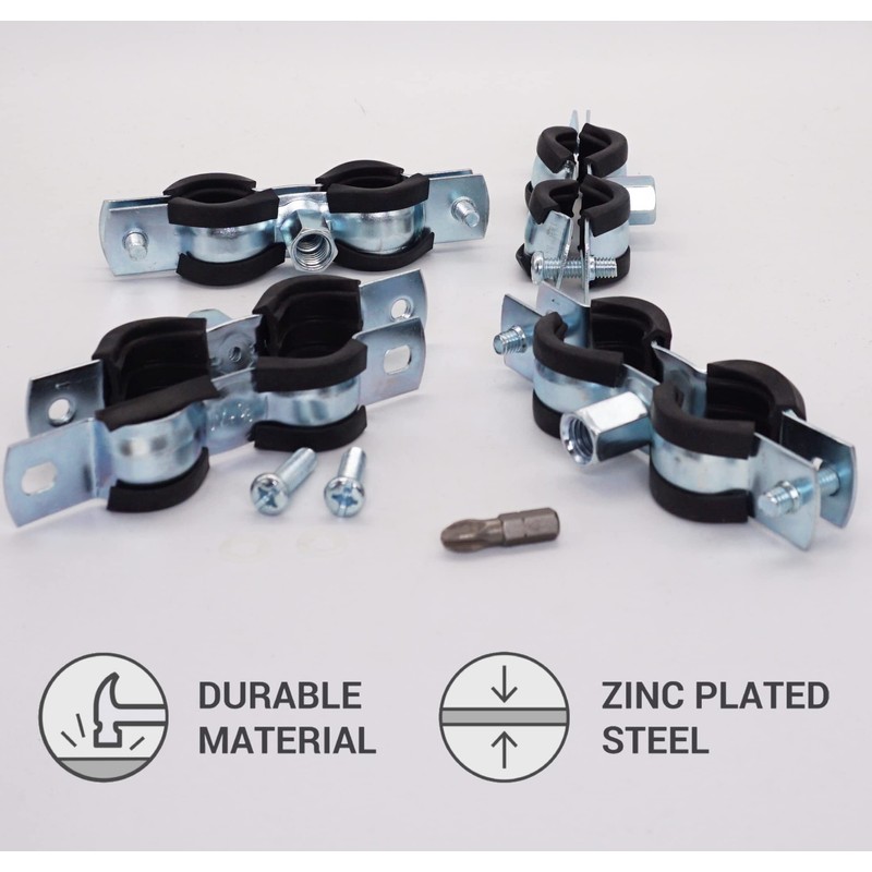SKIR'CO Double Pipe Carrier with Rubber Lining for 15-19 mm