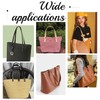 SUPERFINDINGS 4Pcs 2 Colors Faux Leather Bag Handles with Iron