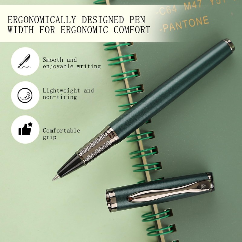 Liquid Ink Rollerball Pen, Metal Pen, Smooth Writing, Stylish Design,