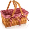 Bekith Picnic Basket Natural Split Shopping Storage Basket Woven Hamper