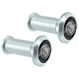 Nuk3y 220 Degree Wide Angle Heavy Duty Door Viewer (2 Pack, Satin Chrome)