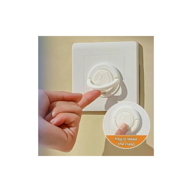 Baby Safety Electric Socket Covers with Pull Ring, UK 3