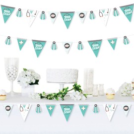 Big Dot of Happiness Medical School Grad - DIY Doctor Graduation Party Pennant Garland Decoration - Triangle Banner - 30 Pieces