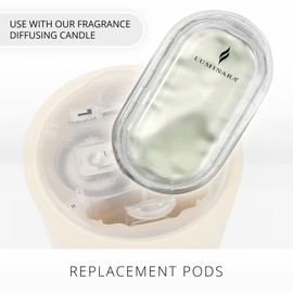 Luminara Fragrance Diffusing Pods, Set of 3 (Vanilla Sea Salt), Natural Home Scent Refills, Air Purifying Reed Diffuser Alternative for Room Ambiance