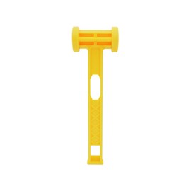 Camping Mallet Hammer, Portable Double-Faced Plastic Tent Stake Mallet & Remover Tool for Outdoor Tents, Lightweight & Non-Slip Easy Pound, Remove Pegs Without Damage, Essential Tent Accessor (Yellow)