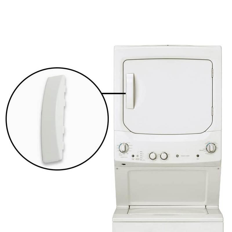 G-PLUS White Solid Door Handle Compatible with GE Dryer WE01X30378
