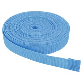 Rebower Nylon Webbing Strap, 10 Yards x 7/8 Inch Polypropylene Webbing Lightweight Strapping Backpack Band for DIY Gear Repair Outdoor Luggage Cargo Straps, Blue