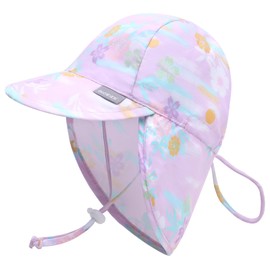 JANGANNSA UPF 50+ Baby Sun Hat with Ear and Neck Protection Toddler Beach Hat for Boys & Girls Infant Summer Sun Hat Ideal for Summer Fun, e-colourful flowers, 5 years