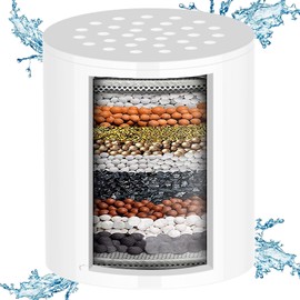 Cartucho de Filtro de Ducha 22 Etapas, Cartuchos de Reemplazo del Purificador de Agua, para Elimina Cloro, Impurezas y Olores, para Mejorar la Salud de la Piel y el Cabello