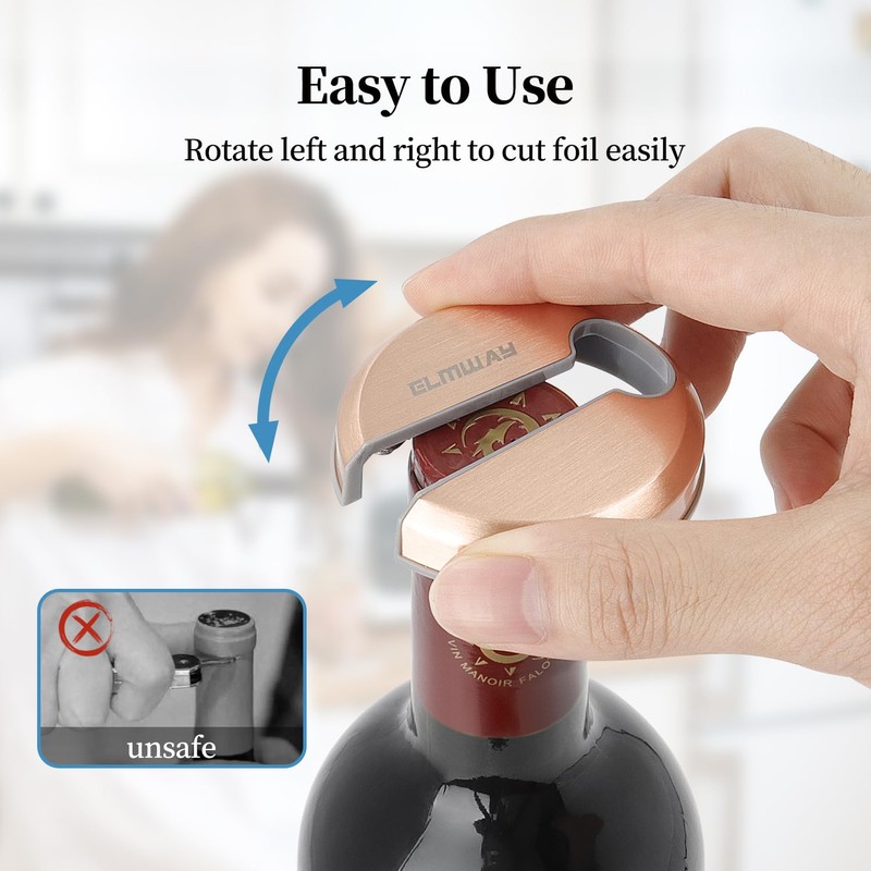 ELMWAY Wine Accessory – Magnetic Wine Foil Cutter with Sleek