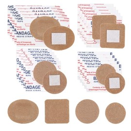 200uds Vendajes Pequeños, Disponibles en Formas Redondas Ovaladas y Cuadradas Fabricados con Tejido Transpirable Adecuados para Abrasiones Menores y P