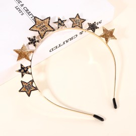 NVENF - Diademas de Navidad festivas para mujer, árbol de Navidad, alce, copo de nieve, diademas, regalos para fiesta de Navidad (estrella de Año Nuevo)