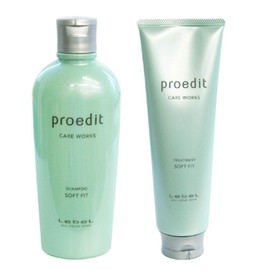 Lebel Proedit Care Works Hair Shampoo 300 ml & Hair Ttreatment 250 ml Set - Soft Fit (Green Tea Set)