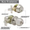 Probrico Keyed Alike Entry Knob and Deadbolt Set Single Cylinder