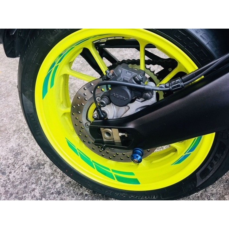Motorcycle Custom Wheel Rim Sticker Decal 8 Colors (Black)