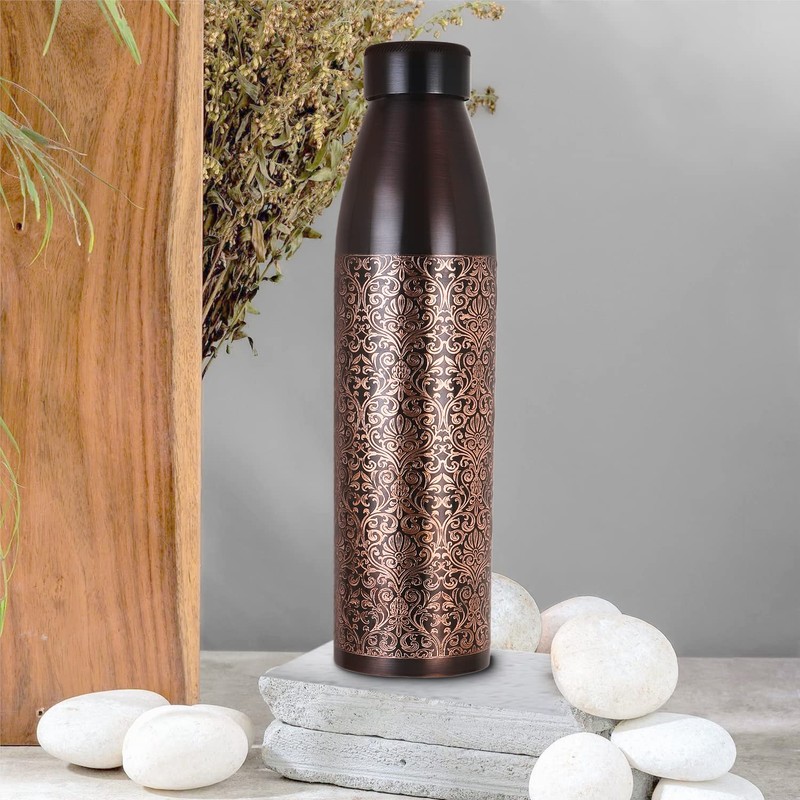 Zap Impex Copper Water Bottle for Ayurvedic Benefits - Handmade