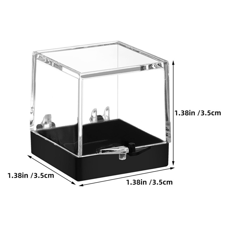 BUGUUYO Plastic Mini Gemstone Display Box Mini Specimen Case for