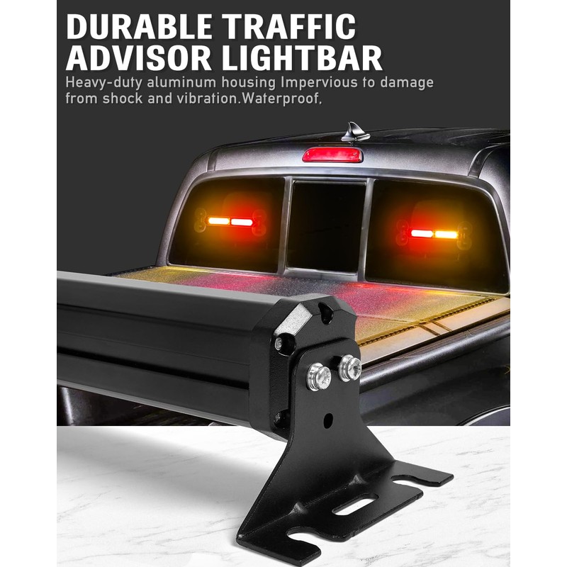 HLauto 1002L Emergency Strobe Traffic Advisor Light Bar: 40LED Dash