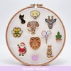 Meloca Designs Mandala Elephant Needle Minder for Cross Stitch, Embroidery,