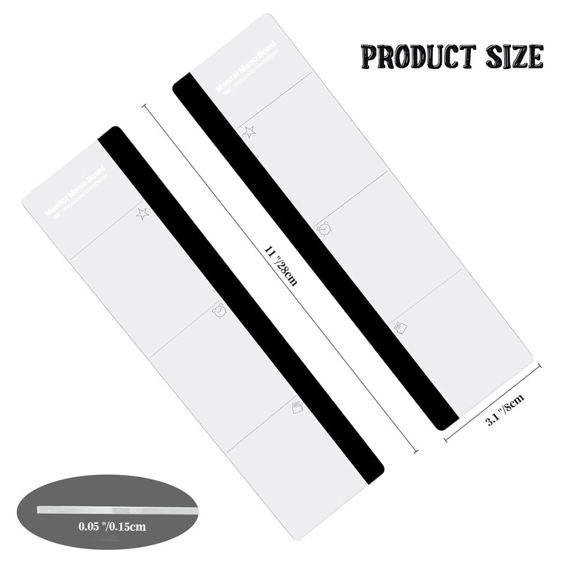 Ruzister 2 Pack Office Desk Accessories Monitor Memo Board Computer