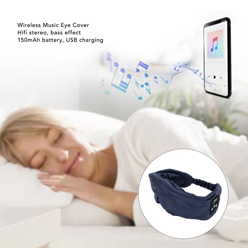 Wireless Music Eye Cover Night Sleep BT Eyeshade Smart Light