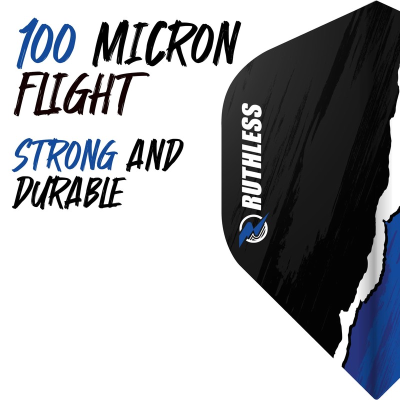 RUTHLESS Dart Flights | Premium 100 Micron Standard Number 2