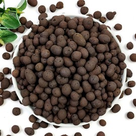 YISZM Clay Pebbles for Plants, 8mm-12mm Expanded LECA Balls Plant Garden Soil, Hydroponic, Aquaponics, Natural Leca Balls for Soil Root Development, Orchid Potting Mix, 2lb