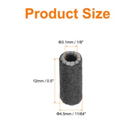 HARFINGTON 100pcs Small Sanding Bands for Nail Drill, 240# Grit Sanding Band, Mini Drill Bits Nail Tech File for Acrylic Gel Nail Shaping Polishing,Black