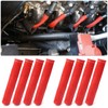 LEDAUT Red 8Cyl Spark Plug Heat Shield Protector and 12pc