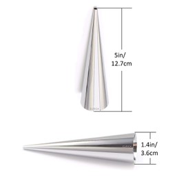 EUICAE Cream Horn Molds 5-inch Large Size Cream Horn Forms Pack of 16