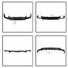 munirater Rear Bumper Diffuser Spoiler Gloss Black with LED Brake